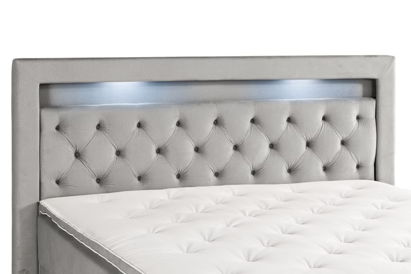 Altaneira Komplett Sängpaket med Lyftförvaring LED-belysning 160x200 - Grå - Möbler - Säng - Säng med förvaring