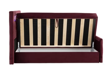 Altaneira Komplett Sängpaket med Lyftförvaring LED-belysning 160x200 - Röd - Möbler - Säng - Säng med förvaring