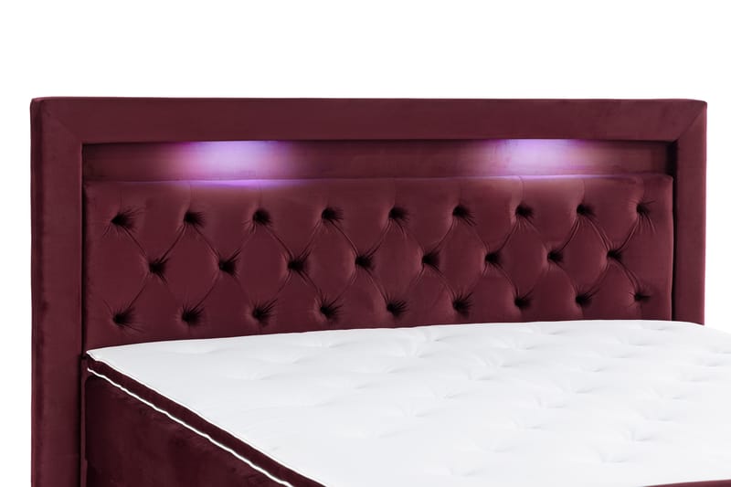 Altaneira Komplett Sängpaket med Lyftförvaring LED-belysning 160x200 - Röd - Möbler - Säng - Säng med förvaring
