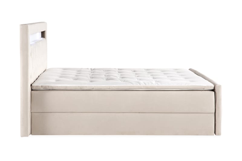 Altaneira Komplett Sängpaket med lyftförvaring LED-belysning 180x200 - Beige - Möbler - Säng - Säng med förvaring