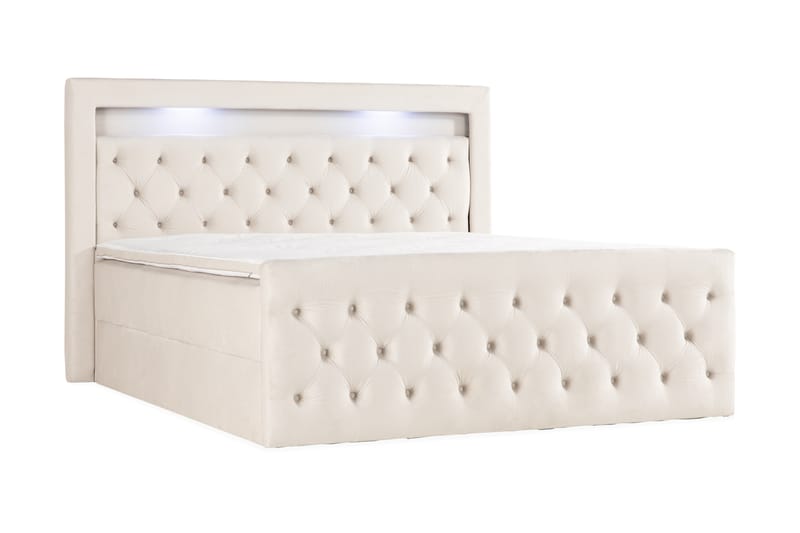 Altaneira Komplett Sängpaket med lyftförvaring LED-belysning 180x200 - Beige - Möbler - Säng - Säng med förvaring