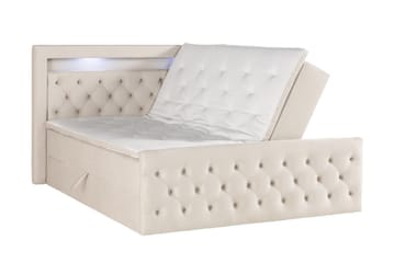 Altaneira Komplett Sängpaket med lyftförvaring LED-belysning 180x200 - Beige - Möbler - Säng - Säng med förvaring