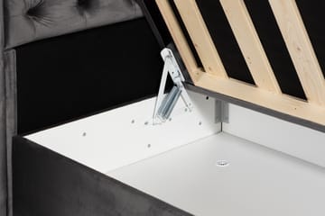 Altaneira Komplett Sängpaket med lyftförvaring LED-belysning 180x200 - Mörkgrå - Möbler - Säng - Säng med förvaring