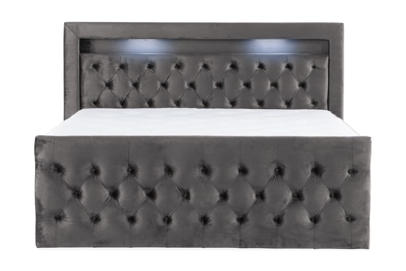 Altaneira Sängpaket 160x200 med Lådf�örvaring - Mörkgrå - Säng med förvaring - Komplett sängpaket