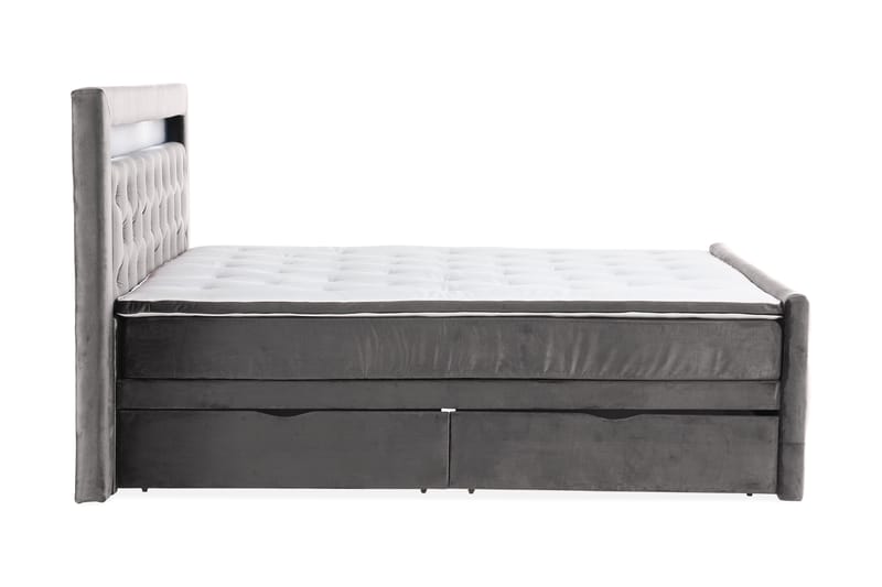 Altaneira Sängpaket 160x200 med Lådförvaring - Mörkgrå - Komplett sängpaket - Säng med förvaring