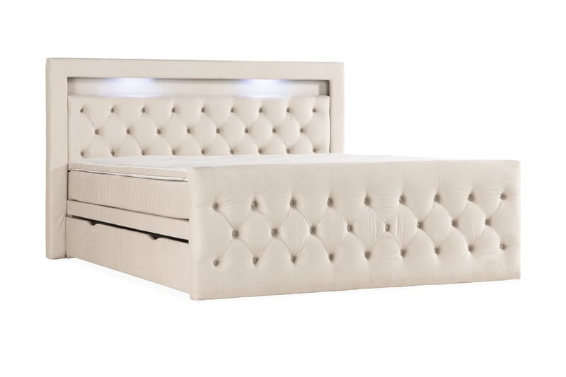 Altaneira Sängpaket 180x200 med Lådförvaring - Beige - Säng med förvaring - Komplett sängpaket