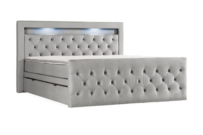 Altaneira Sängpaket 180x200 med Lådförvaring - Grå - Komplett sängpaket - Säng med förvaring