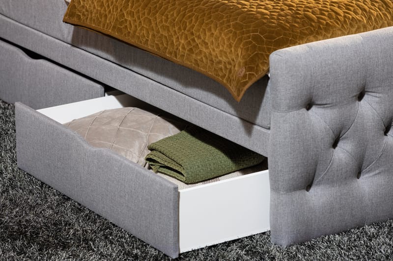 Altaneira Sängpaket 180x200 med Lådförvaring - Grå - Säng med förvaring - Komplett sängpaket