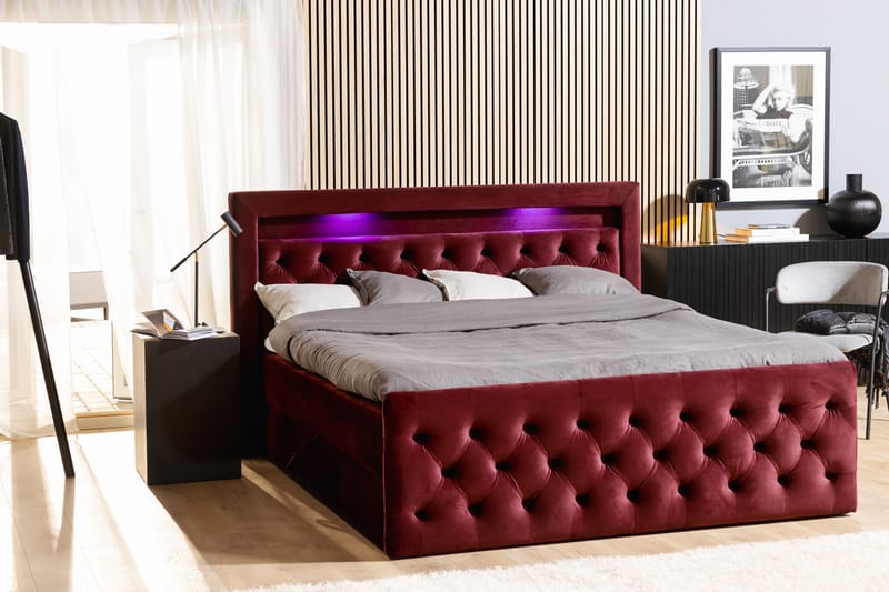 Altaneira Sängpaket 180x200 med Lyftförvaring - R�öd - Säng med förvaring - Komplett sängpaket