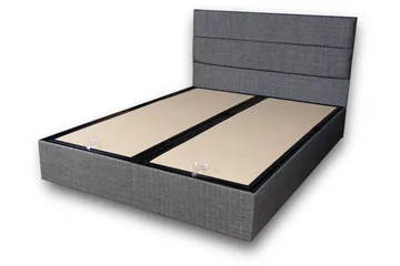 Argentu Kontinentalsäng 160x200 cm - Grå - Möbler - Säng - Säng med förvaring
