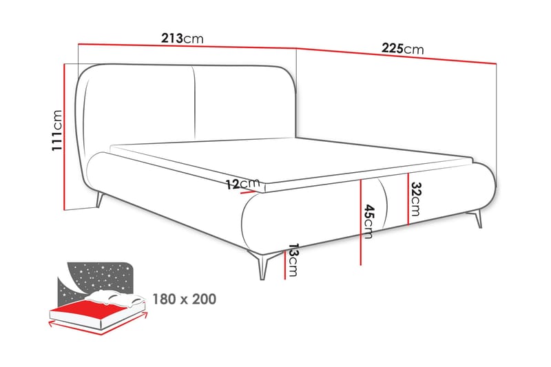 Arondel Förvaringssäng - Grå - Möbler - Säng - Säng med förvaring