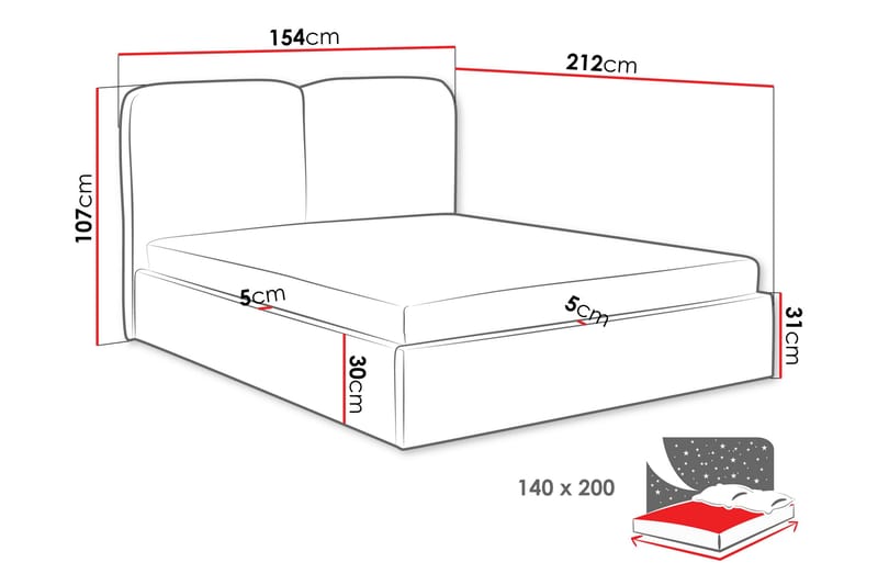 Arondel Förvaringssäng - Mint Grön - Möbler - Säng - Säng med förvaring