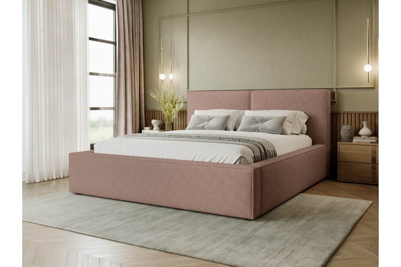 Bizantine Förvaringssäng 140x200 cm - Grå/Beige - Möbler - Säng - Säng med förvaring