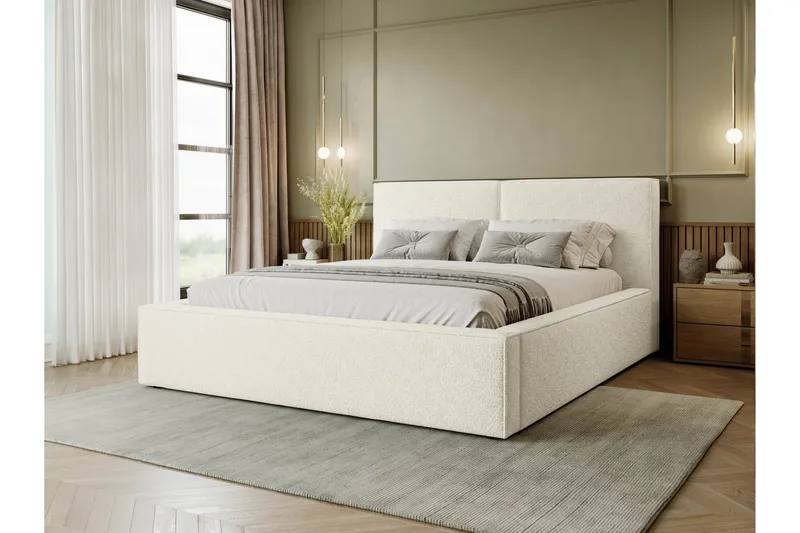 Bizantine Förvaringssäng 140x200 cm - Vit - Möbler - Säng - Säng med förvaring