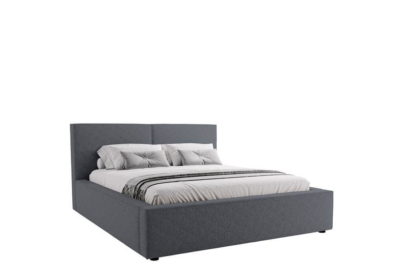 Bizantine Förvaringssäng 200x200 cm - Grå - Möbler - Säng - Säng med förvaring - Dubbelsäng med förvaring