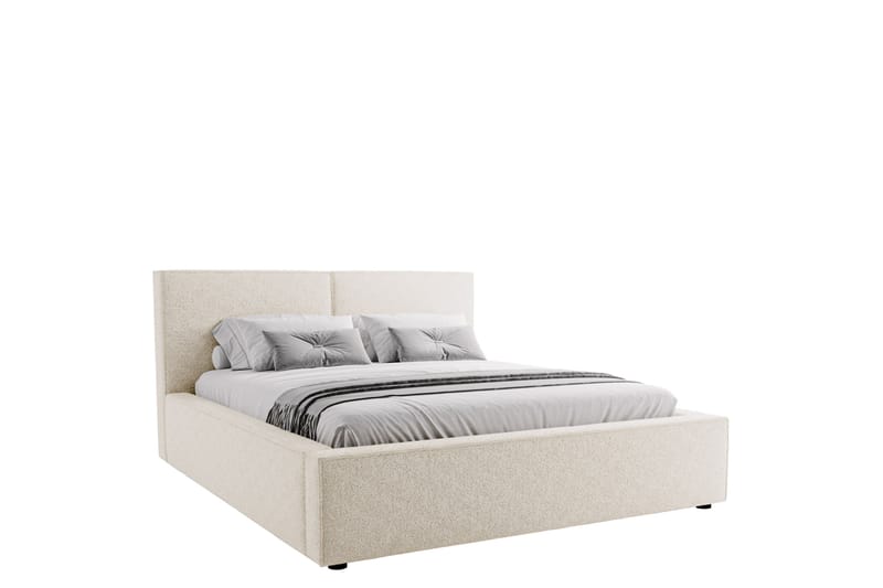 Bizantine Förvaringssäng 200x200 cm - Vit - Möbler - Säng - Säng med förvaring - Dubbelsäng med förvaring