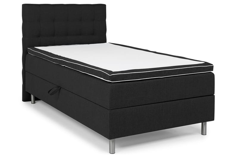 Box Bed Suset 120x200 - Mörkgr�å - Säng med förvaring - Komplett sängpaket