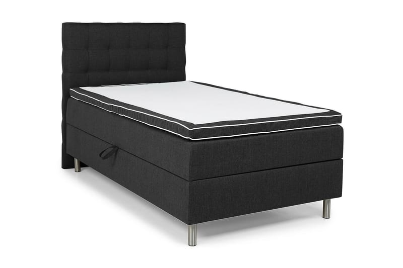 Box Bed Suset 140x200 - Mörkgr�å - Säng med förvaring - Komplett sängpaket