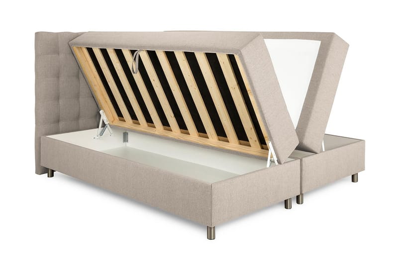 Box Bed Suset 160x200 - Beige - Möbler - Säng - Säng med förvaring - Dubbelsäng med förvaring