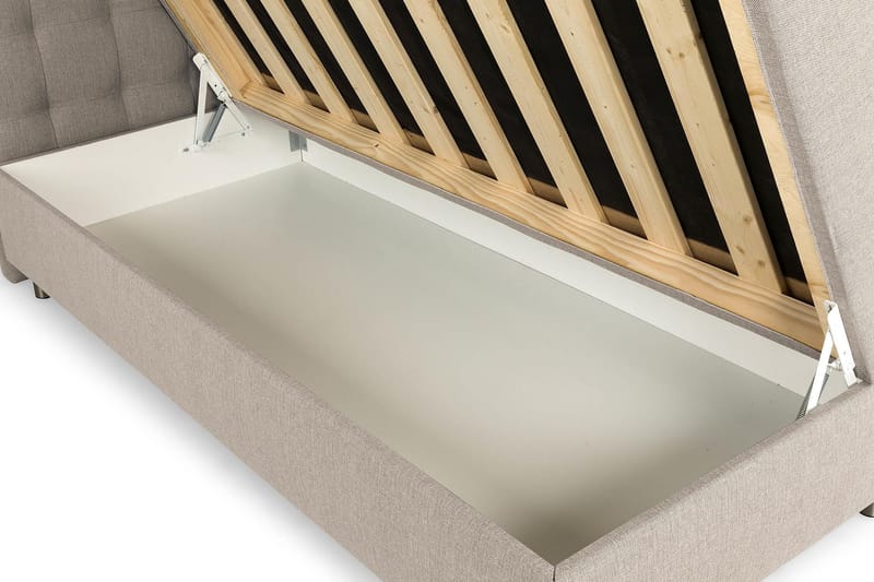 Box Bed Suset 160x200 - Beige - Möbler - Säng - Säng med förvaring - Dubbelsäng med förvaring