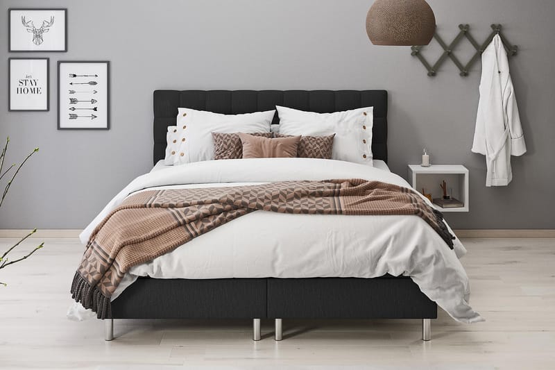 Box Bed Suset 160x200 - Mörkgrå - Möbler - Säng - Säng med förvaring