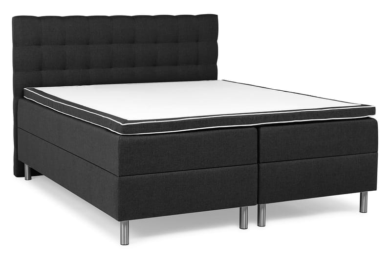 Box Bed Suset 160x200 - Mörkgrå - Säng med förvaring - Komplett sängpaket