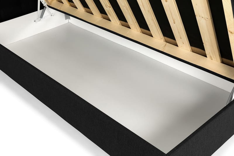 Box Bed Suset 160x200 - Mörkgrå - Säng med förvaring - Komplett sängpaket
