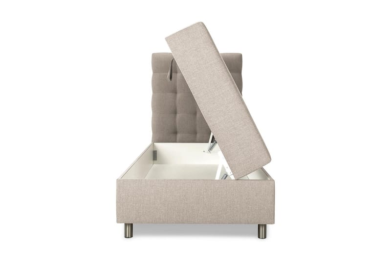 Box Bed Suset 80x200 - Beige - Säng med förvaring - Komplett sängpaket