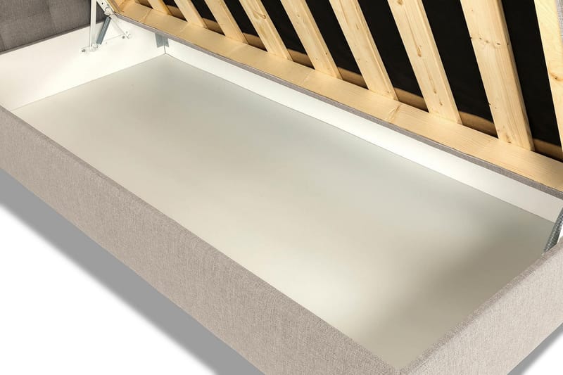 Box Bed Suset 80x200 - Beige - Säng med förvaring - Komplett sängpaket