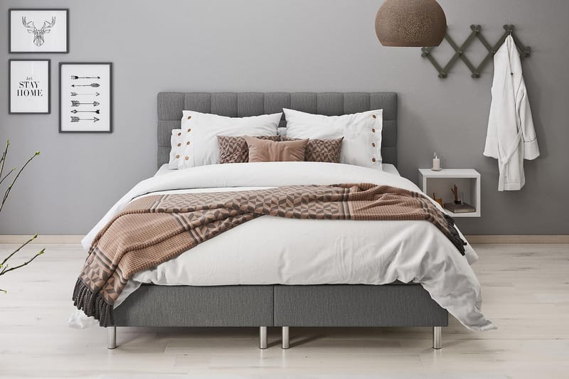 Box Bed Suset 80x200 - Ljusgrå - Möbler - Säng - Säng med förvaring
