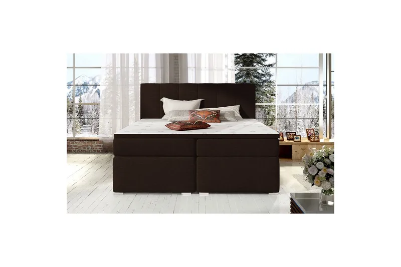 Boxspring Eltap Bolero, Sawana 26, Brun, 180x200 cm