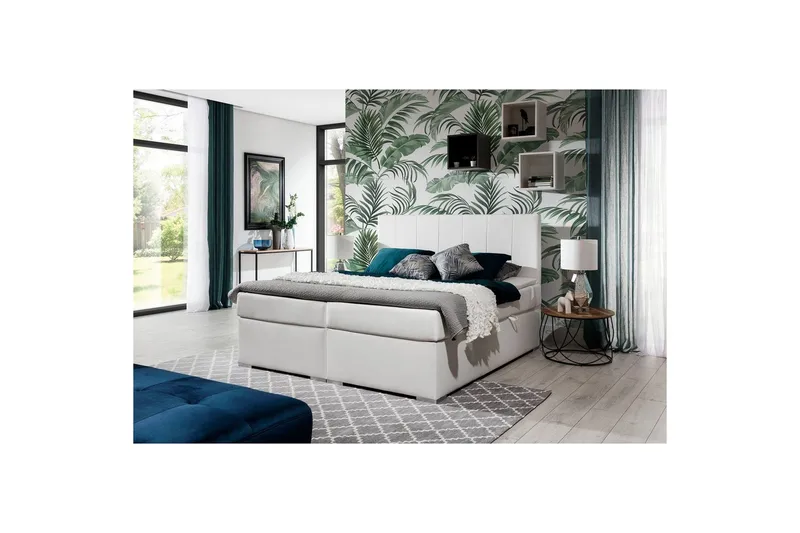 Boxspring Eltap Bolero, Soft 17, Vit, 180x200 cm