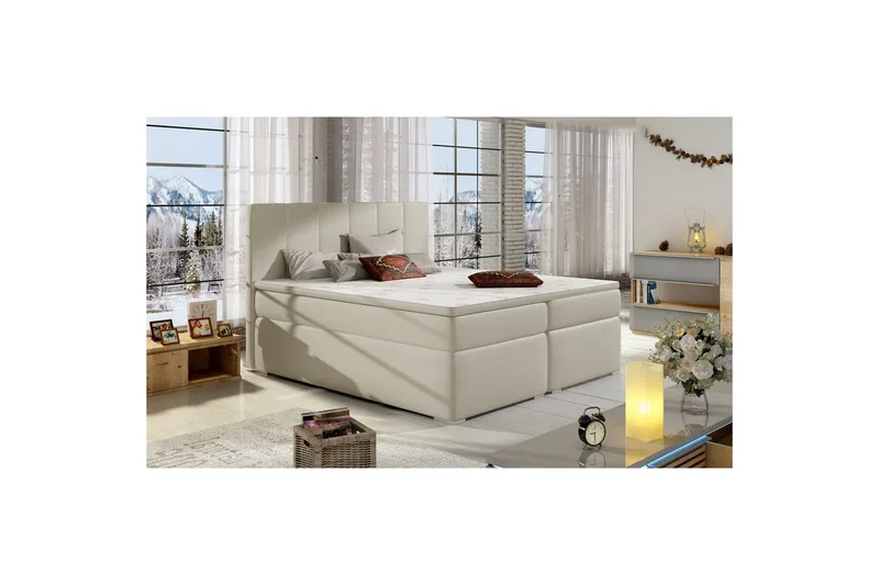 Boxspring Eltap Bolero, Soft 33, Beige, 140x200 cm
