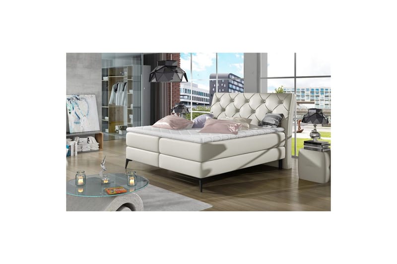 Boxspring Eltap Laos, Soft 33, Krämfärgad, 180x200 cm