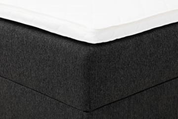 Boxy Säng med Förvaring 160x200 cm i Tyg med Bäddmadrass med Fasthetsgrad Fast - Svart - Möbler - Säng - Säng med förvaring