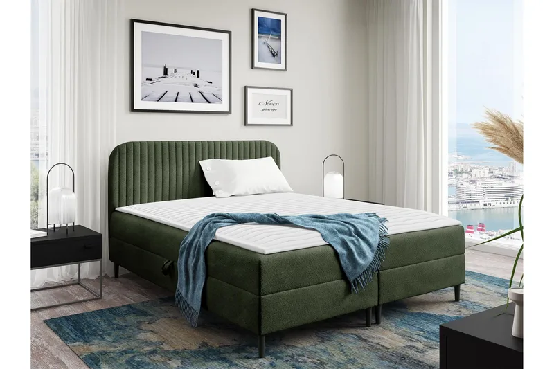 Celestine Förvaringssäng 120x200 cm, Grön