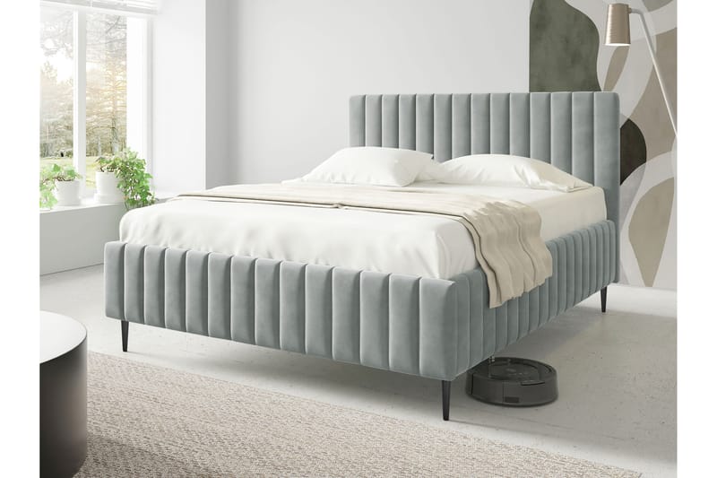 Desio Förvaringssäng 140x200 cm - Grå - Möbler - Säng - Säng med förvaring - Dubbelsäng med förvaring