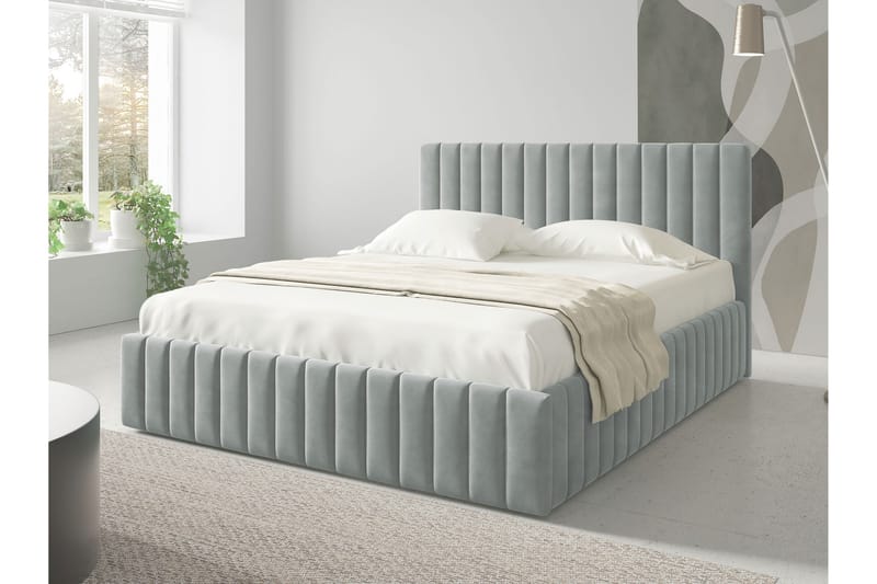 Desio Förvaringssäng 180x200 cm - Beige/Grå - Möbler - Säng - Säng med förvaring - Dubbelsäng med förvaring