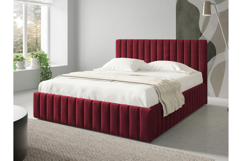 Desio Förvaringssäng 180x200 cm - Röd - Möbler - Säng - Säng med förvaring - Dubbelsäng med förvaring