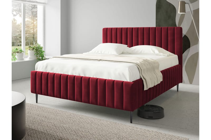 Desio Förvaringssäng 180x200 cm - Röd - Möbler - Säng - Säng med förvaring - Dubbelsäng med förvaring