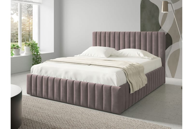 Desio Förvaringssäng 180x200 cm - Rosa - Möbler - Säng - Säng med förvaring - Dubbelsäng med förvaring