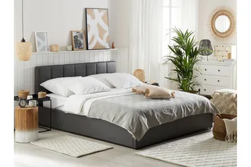 Dreuxa Förvaringssäng 140x200 cm - Konstläder/Grå - Möbler - Säng - Säng med förvaring