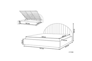 Dubbelsäng Chadenet med förvaring 140x200 cm - 140x200 cm - Möbler - Säng - Säng med förvaring