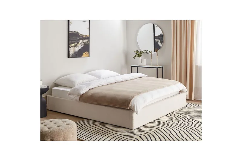 Dubbelsäng Dinan med lamellram Vit, 180x200 cm - Vit, 180x200 cm - Möbler - Säng - Säng med förvaring