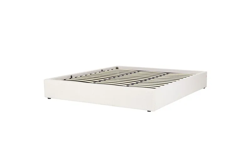 Dubbelsäng Dinan med lamellram Vit, 180x200 cm - Vit, 180x200 cm - Möbler - Säng - Säng med förvaring