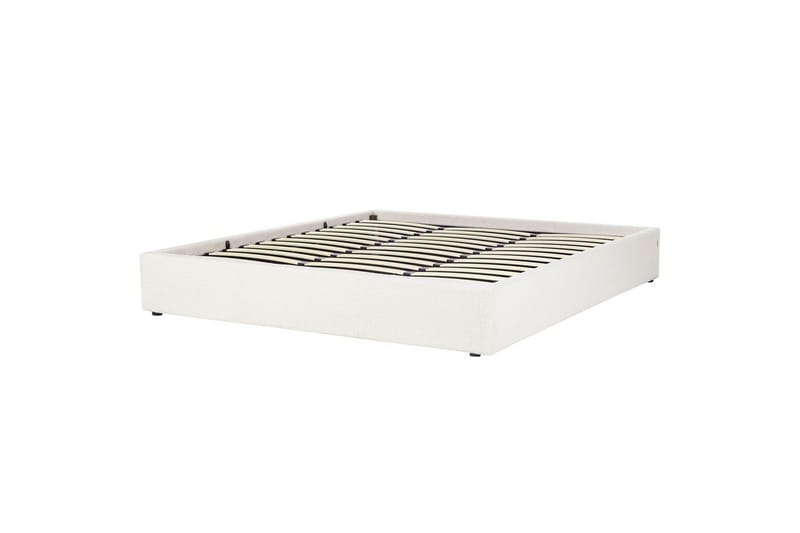 Dubbelsäng Dinan med lamellram Vit, 180x200 cm - Vit, 180x200 cm - Möbler - Säng - Säng med förvaring