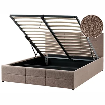 Dubbelsäng Massognes 140x200 cm - Taupe - Möbler - Säng - Säng med förvaring