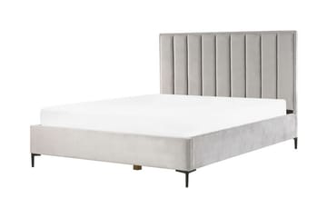 Dubbelsäng med förvaring 180x200 cm SEZANNE - Grå - Möbler - Säng - Säng med förvaring
