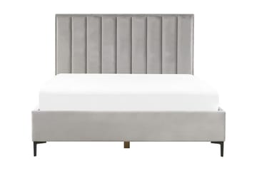 Dubbelsäng med förvaring 180x200 cm SEZANNE - Grå - Möbler - Säng - Säng med förvaring - Dubbelsäng med förvaring