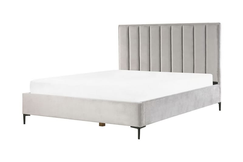 Dubbelsäng med förvaring 180x200 cm SEZANNE - Grå - Möbler - Säng - Säng med förvaring - Dubbelsäng med förvaring